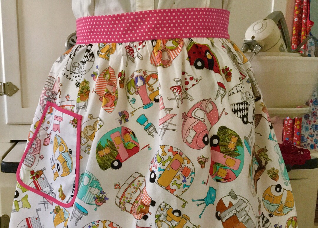 Glamping Trailer Apron, Glamping Apron, Trailer Toss Fabric Apron Etsy