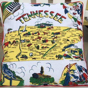 Tennessee Pillow Cover, Tennessee Souvenir, Tennessee Pillow Case, Retro Tennessee, Tennessee Decor