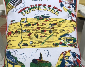 Tennessee Pillow Cover, Tennessee Souvenir, Tennessee Pillow Case, Retro Tennessee, Tennessee Decor