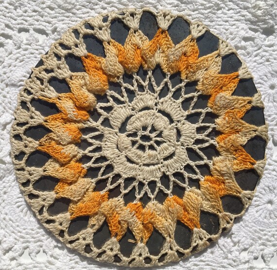 Vintage Crochet Trivet 1950's Crochet Trivet Etsy