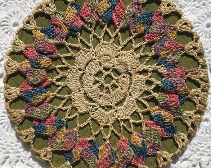 Vintage Crochet Trivet 1950's Crochet Trivet Protex Etsy