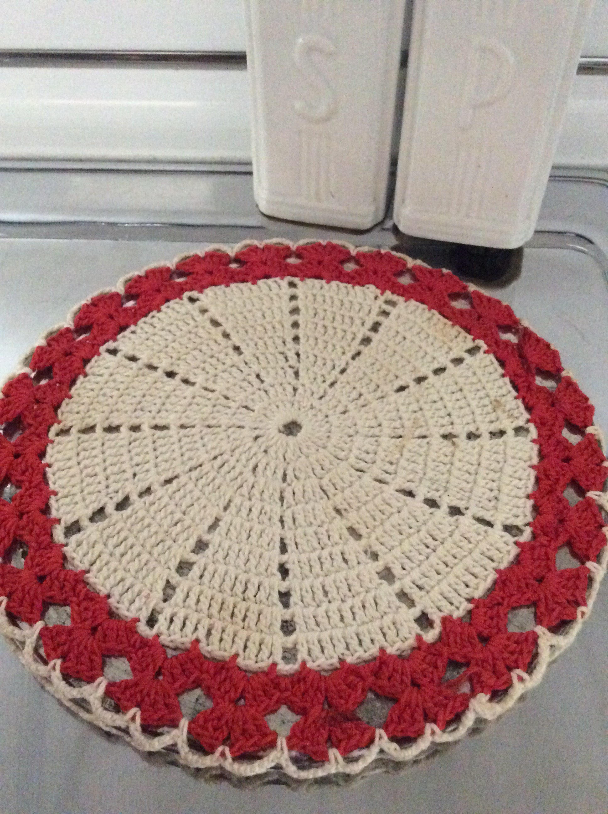 Vintage Crochet Trivet 1950's Crochet Trivet 1950's Etsy