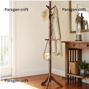 Wooden Coat Rack | Entryway Coat Rack | Wood Coat Stand | Vintage Coat Rack | Hat Rack | Rustic Coat Rack | Modern Coat Rack