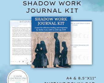 Shadow Work Worksheets | Psychoeducation + Guided Journal Prompts | Inner Healing Workbook | Digital Download