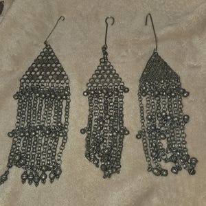 Antique Yemeni Bedouin Handcrafted Silver Tassles Lot of 3
