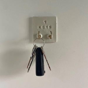 Minimalist Clay Key Holder | Modern Entryway Decor