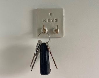 Minimalist Clay Key Holder | Modern Entryway Decor