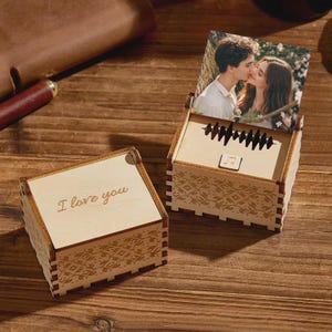 Personalized Wooden Music Box Custom Song Voice Recording