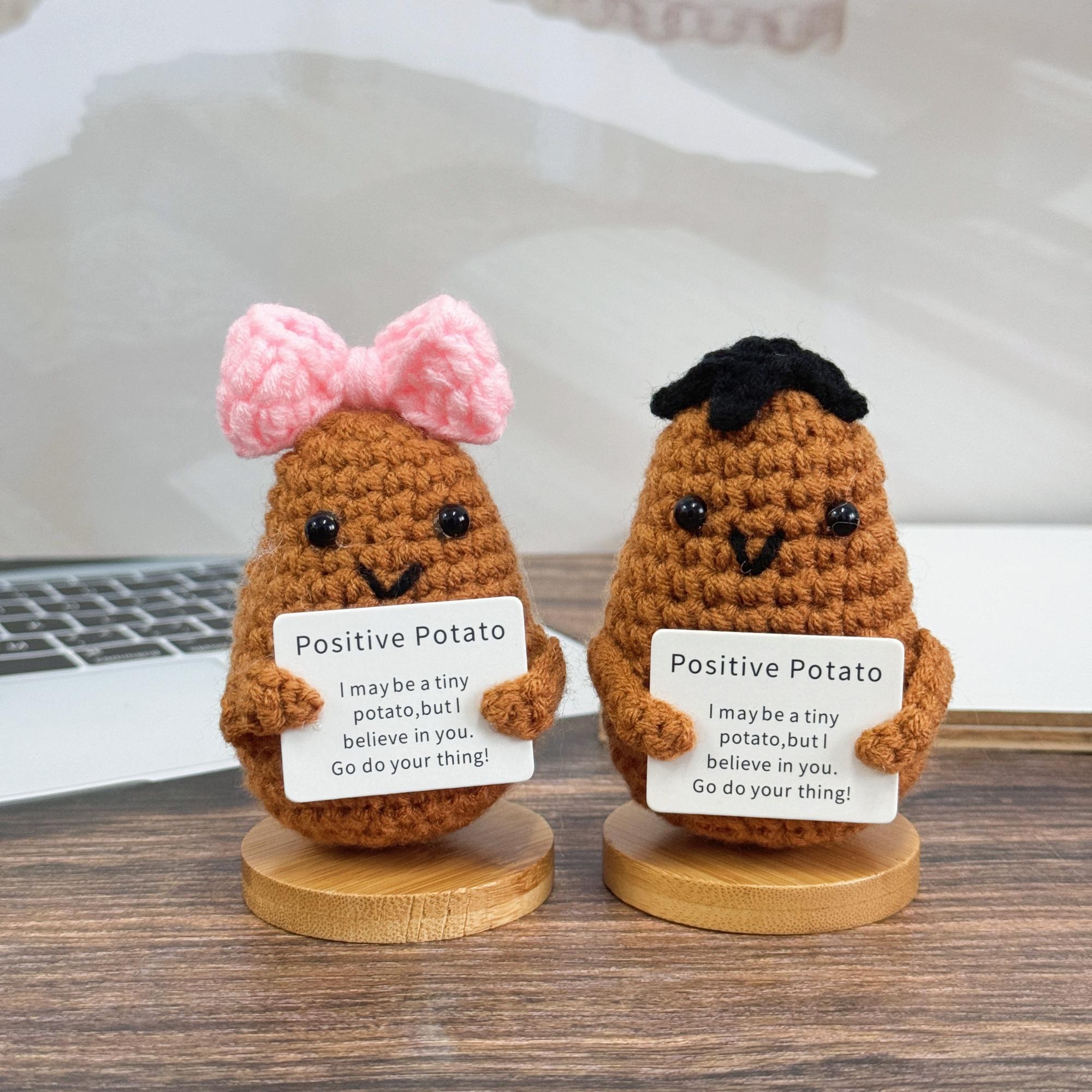Postve Potato Emotonal Support Pckle Handmade Crochet Postve