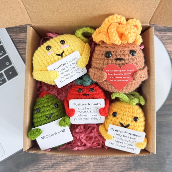 Emotional Support Plush,Positive Crochet,Gifts For Women,Handmade Wool - View #7