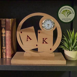 Ace / King Card Desk Clock