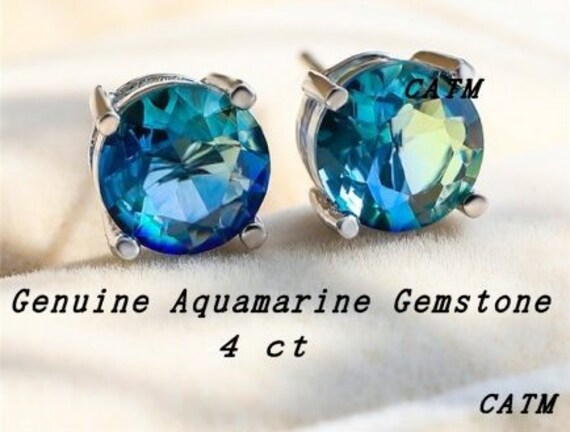 aquamarine stud earrings aquamarine stud earrings