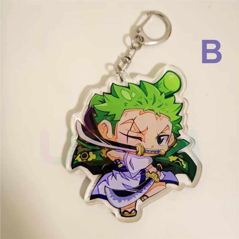 One Piece Figure Keychain Vol. 8 - Monkey D. Luffy, Roronoa Zoro and Sanji Complete Set of 3 main image 1