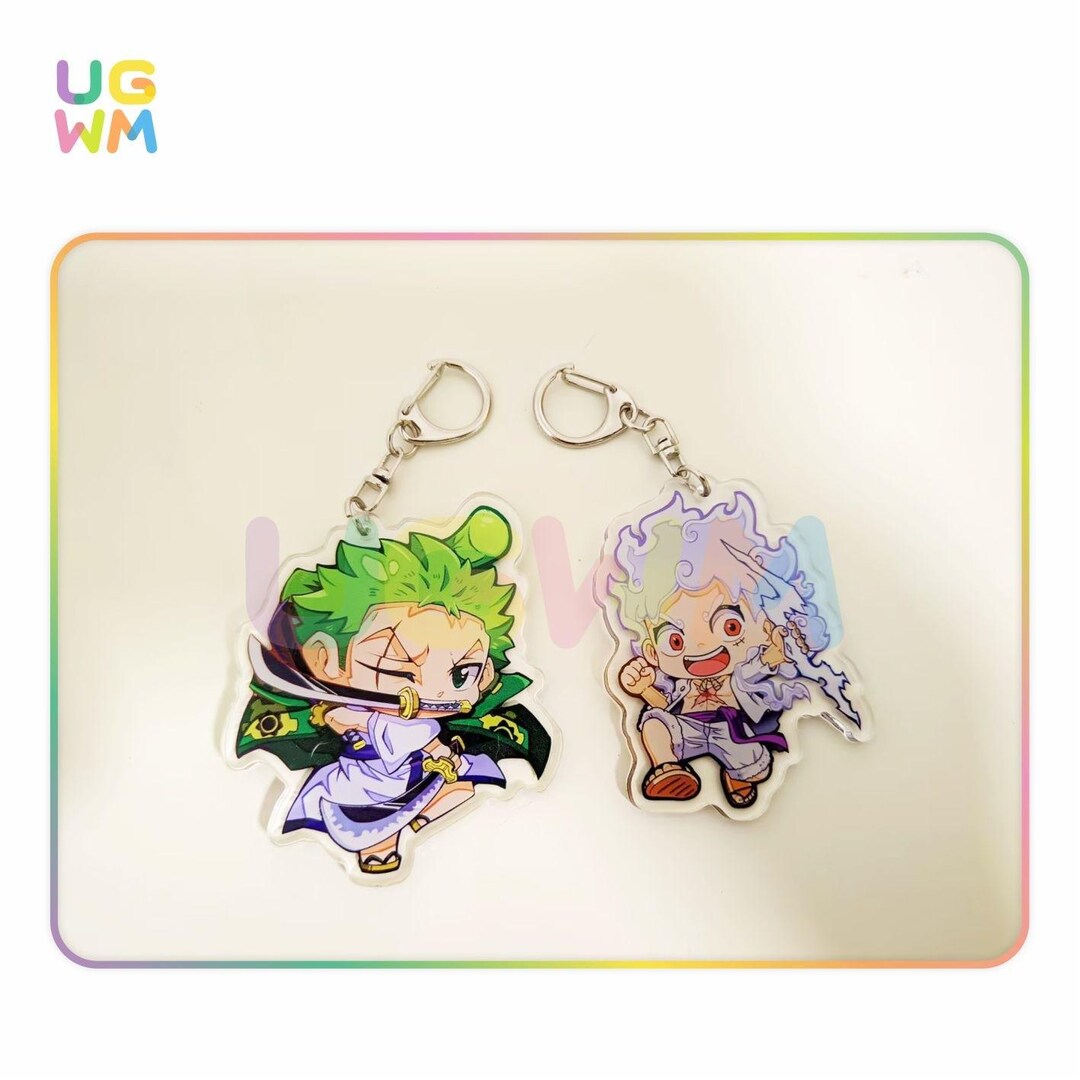 One Piece Figure Keychain Vol. 8 - Monkey D. Luffy, Roronoa Zoro and Sanji Complete Set of 3