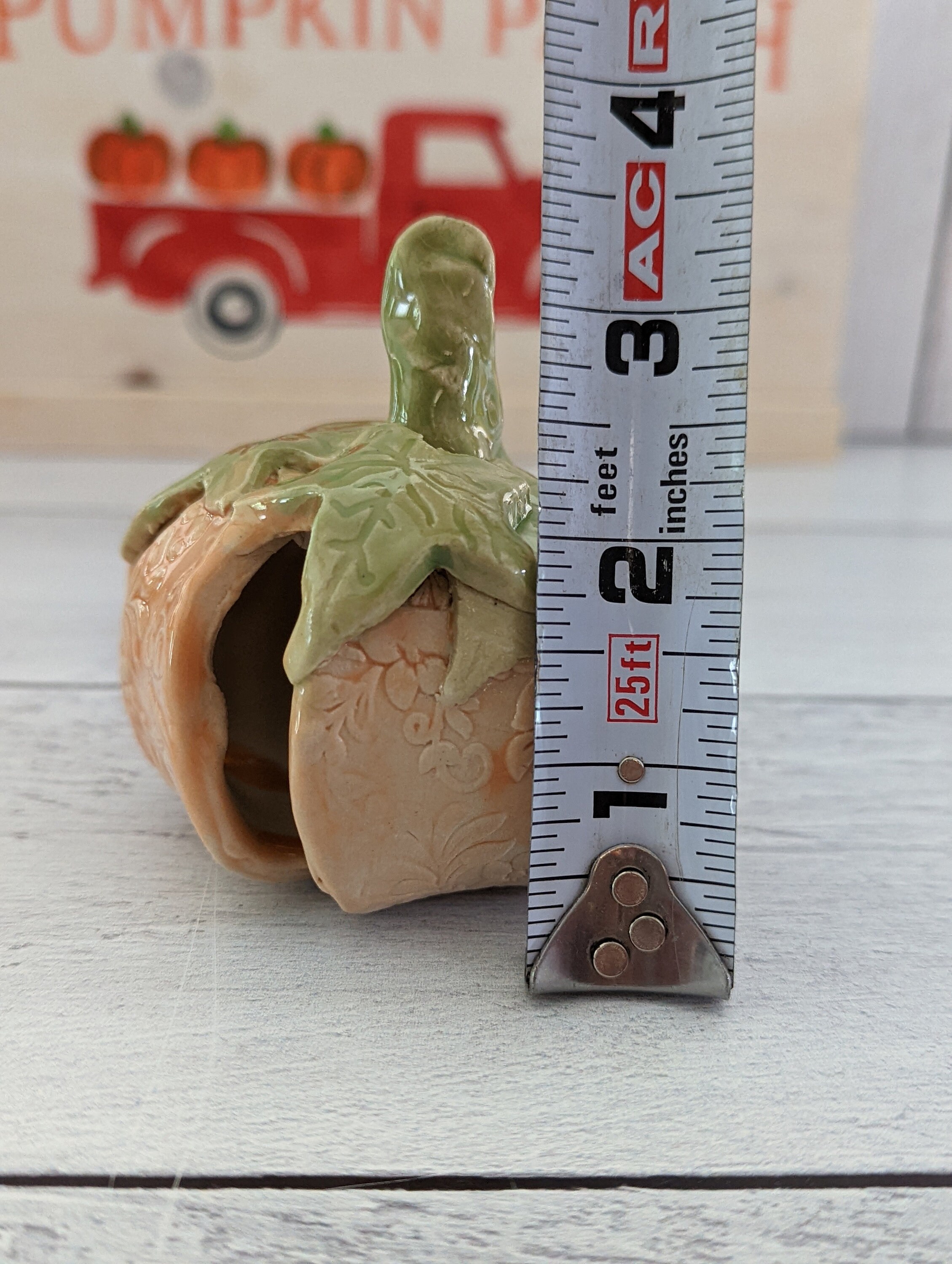 Handmade Ceramic Orange Pumpkins - Etsy