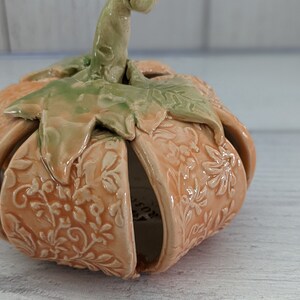 Handmade Ceramic Orange Pumpkins - Etsy