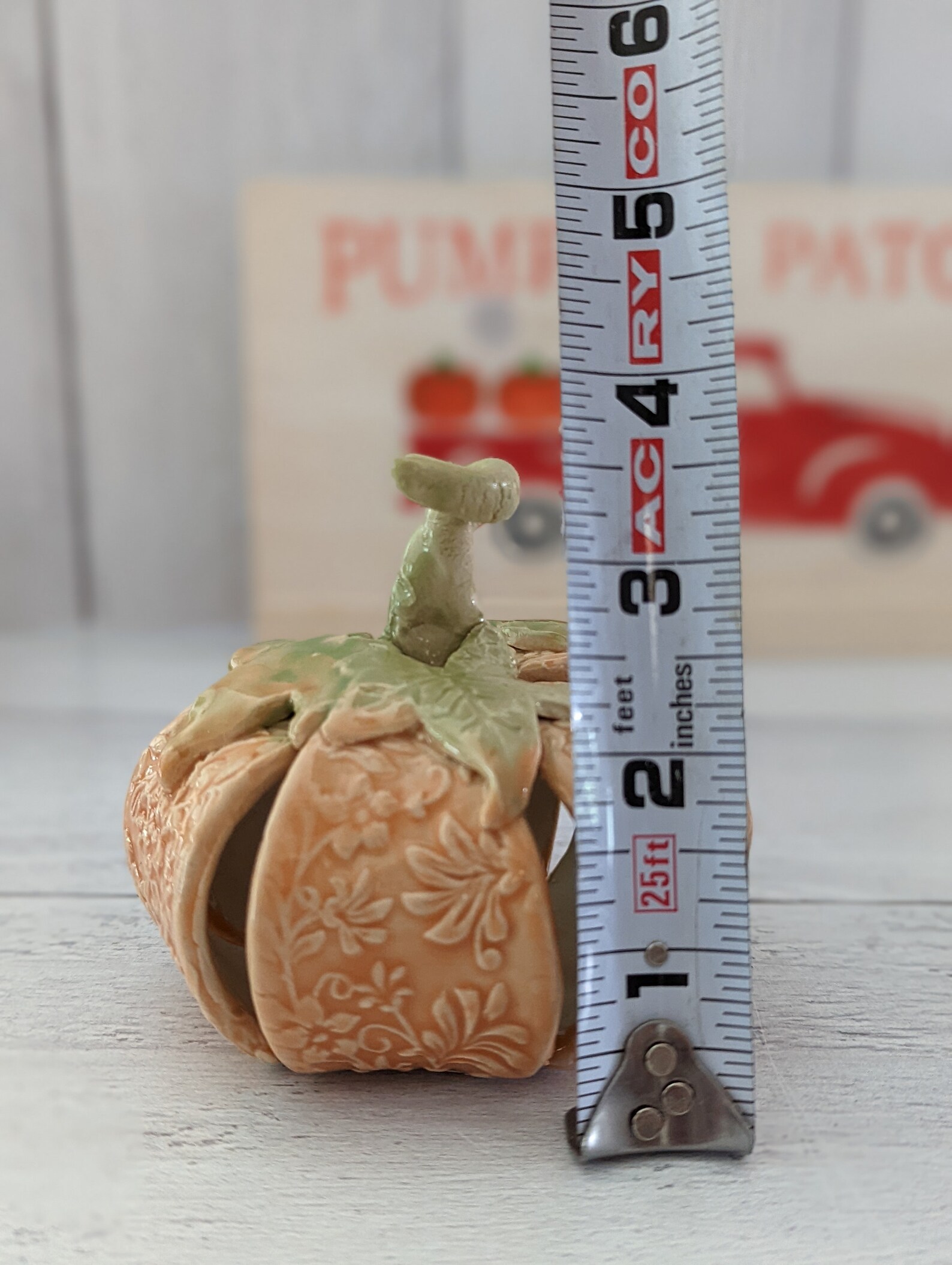 Handmade Ceramic Orange Pumpkins - Etsy