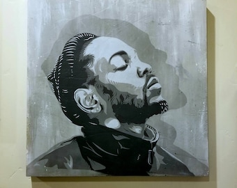 Kendrick Lamar portrait by STENZSKULL