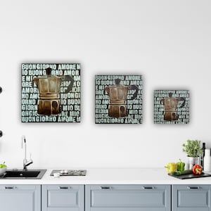 Espresso Pot Canvas Wall Art - Funny Coffee Kitchen Decor - Italien Kitchen Artwork - Print from Original Artwork