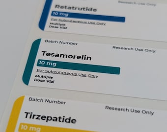 Custom Vial Labels | 2" x 0.75" | Printed on BOPP