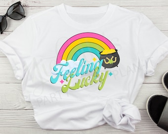 Feeling Lucky Sublimation PNG Digital File for Shirts Mugs and More! St. Patrick's Day Shirt Design