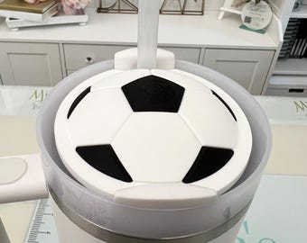 Soccer Tumbler Topper: Stanley 20/30/40oz, Sport Lover Gift