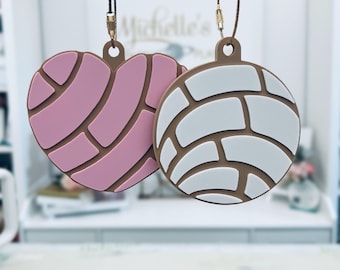 Personalized Pan Dulce Concha Bag and Luggage Tags - Heart or Round 3D Design