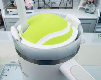 Tennis Tumbler Topper: Stanley 20/30/40oz, Whimsical Drinkware Decor