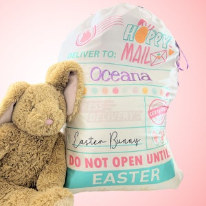 Easter Bunny Sack Sublimation Design: Gift Bag PNG (Digital File)