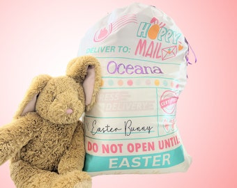 Easter Bunny Sack Sublimation PNG Digital File for Gift Baskets, Gift Bags and Totes! Easter Bag Design