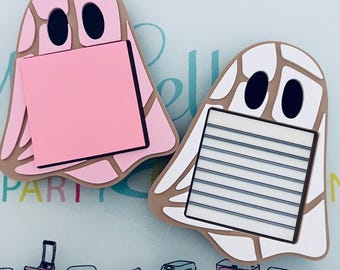 Halloween Ghost Concha sticky note holder  - Cute holiday Halloween Desk Decor