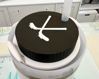 Hockey Puck Tumbler Topper: Stanley 30/40oz, Sport Decor