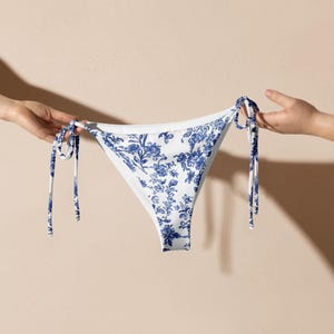 Bas de bikini à fleurs en toile Cottagecore Maillots de bain Maillot de bain à fleurs Bas de bikini esthétique Bas de maillot de bain à coupe effrontée Tenue de plage d&#39;été pour femmes