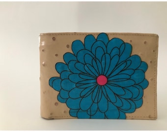 Cartera Blue Flower Power Bifold