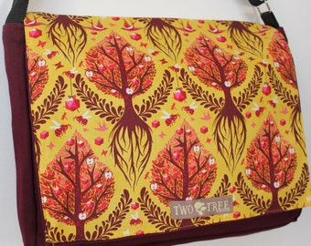 Tree of Life Messenger Bag | Woodland Forest Crossbody Bag | Laptop Bag | iPad Bag | Nature Inspired Shoulder Bag | Gift for Her