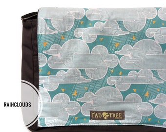 OISEAUX dans les nuages de pluie MESSENGER Tablet Book Sac à couches pour ordinateur portable