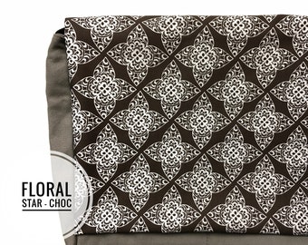 Bolso bandolera floral / Bolso cruzado con estampado de estrellas marrones / Bolso para portátil / Bolso de mano para profesora / Regalo para ella