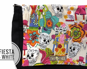 Bolso bandolera para tablet, portátil y bebé con diseño de esqueleto de boda del Día de Muertos