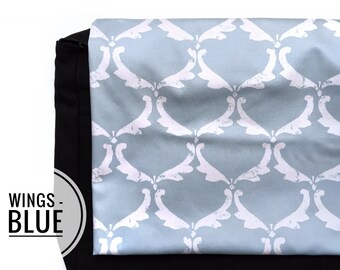 Bolso bandolera para mujer / Bolso mensajero con estampado de alas azules / Bolso para portátil / Bolso de mano para profesora / Regalo para ella