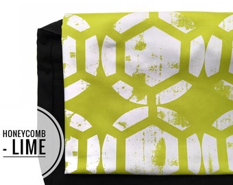 Bolso bandolera para mujer / Bolso mensajero con diseño de panal de abeja en color lima / Bolso para portátil / Bolso de viaje / Regalo