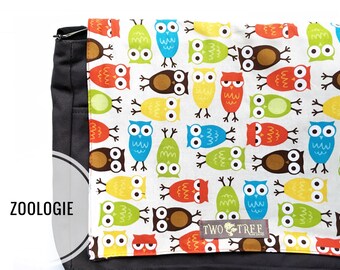 Bolso bandolera con diseño de búho / Bolso cruzado para portátil / Bolso de mano con temática de bosque / Regalo para amantes de la naturaleza
