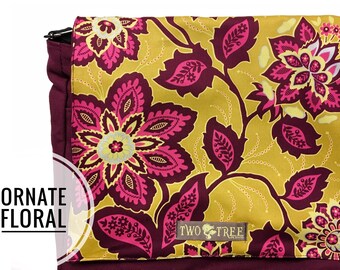 Adornado Floral MENSAJERO Libro Portátil Pañal BOLSA