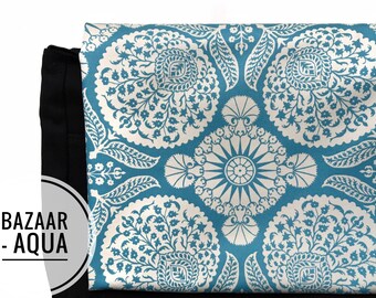 BAZAAR Aqua Blue MESSENGER Tablet Book Sac à couches pour ordinateur portable