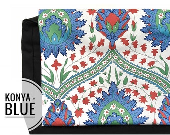 Bolso bandolera floral / Bolso cruzado botánico Konya azul / Bolso para portátil / Bolso de regalo para profesores