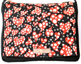 Filled With Love HEARTS  MESSENGER Book iPad Laptop Diaper BAG