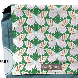 Beautiful BUTTERFLIES MESSENGER Tablet Book Laptop Diaper Bag
