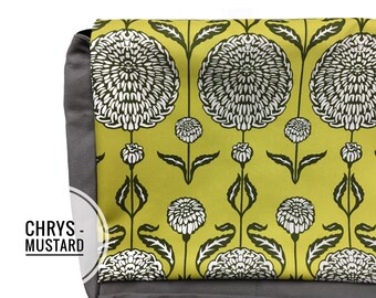 CHRYSANTHÈME MOUTARDE MESSENGER Livre Sac à couches pour ordinateur portable