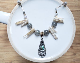 Abalone Swing Necklace // Abalone Pearl Sterling Silver