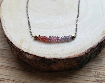 Sunset Bracelet // Gemstone Sterling Silver