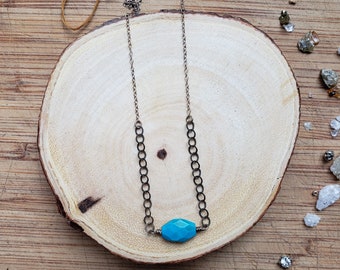 Austin Blue Necklace // Turquoise Silver